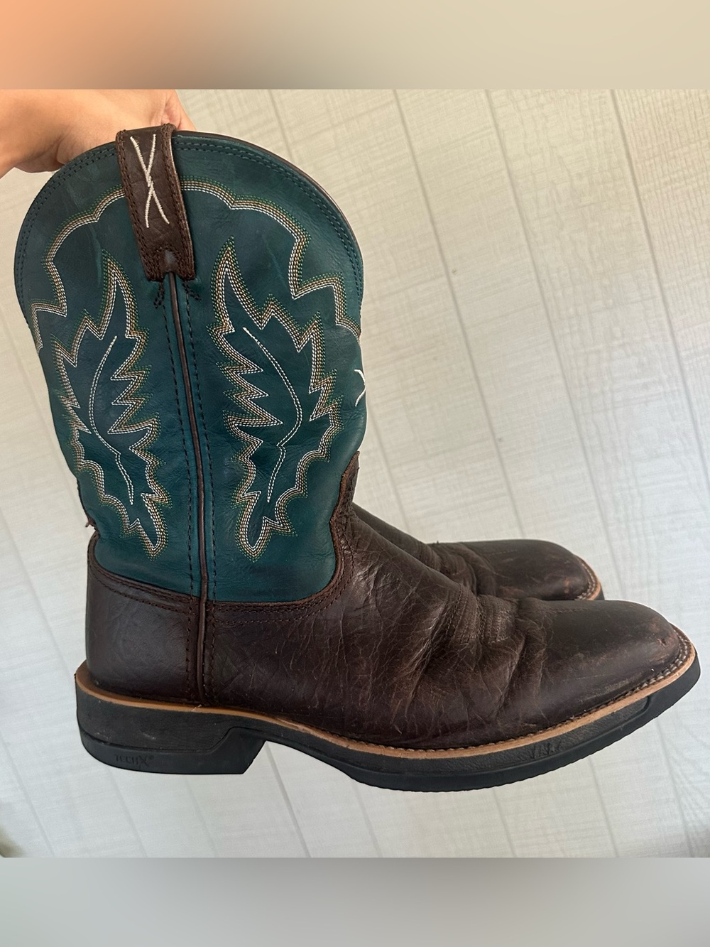 Twisted X Men's Tech X Cowboy Boots MXTL011 Teal Turquoise 10D Leather